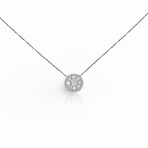 Fine Jewelry // 18K White Gold Diamond Pendant Necklace // 16" // New