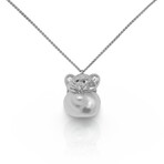 Assael // Julie Parker 18K White Gold Pearl Polar Bear Necklace // 24" // Pre-Owned