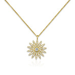 Fine Jewelry // 18K Yellow Gold Diamond Pendant Necklace // 17" // New