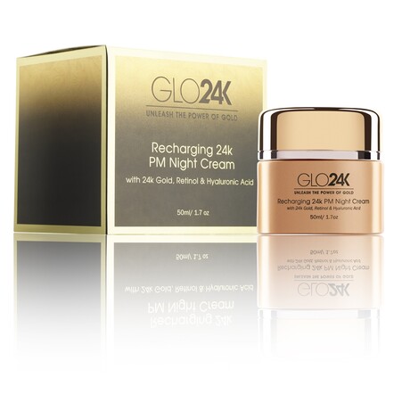 24K Recharging PM Night Cream With 24k Gold, Retinol + Hyaluronic Acid