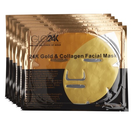 24K Gold + Collagen Facial Mask Set // Set of 5