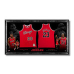 Michael Jordan Dual Framed Signed Mitchell & Ness Jerseys - Chicago Bulls