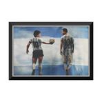 Lionel Messi & Diego Maradona - Argentina Framed Canvas