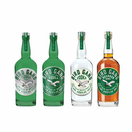 Bird Gang Vodka + Bird Gang Bourbon + Bird Gang Silver Tequila + Bird Gang Spicy Green Tequila // Set of 4