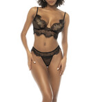 Eyelash Lace Two Piece Set // Black (S-M)