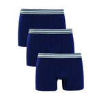 Set of 3 Boxer Briefs // Navy (2XL)