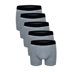 Set of 5 Boxer Briefs // Gray (XL)