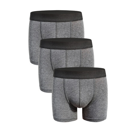 Set of 3 Boxer Briefs // Anthracite (S)