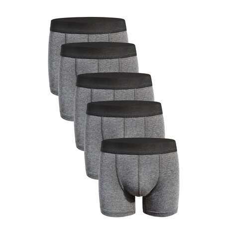 Set of 5 Boxer Briefs // Anthracite (S)