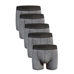 Set of 5 Boxer Briefs // Anthracite (3XL)