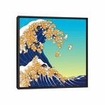 Shiba Inu In Great Waves by Big Nose Work (12"H x 12"W x 1.5"D)