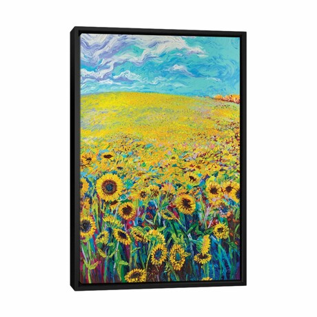 Sunflower Triptych Panel I by Iris Scott (26"H x 18"W x 1.5"D)