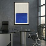 Blue Matisse Vertical Lines by EmcDesignLab (26"H x 18"W x 1.5"D)