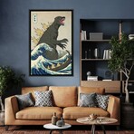 The Great Monster Off Kanagawa by Michael Buxton (26"H x 18"W x 1.5"D)