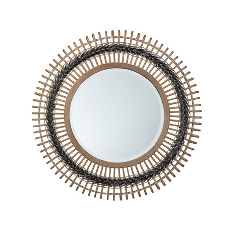 Merlin Bamboo Braided Mirror // Gray