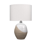 Athena Ceramic Table Lamp with Linen Shade