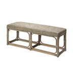 Oceane Rattan Bench // Grey