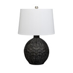 Lana Rattan Table Lamp // Black