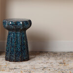 Caspian Ceramic Table // Multi-Blue