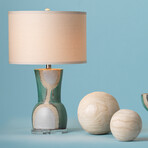 Morgana Ceramic Table Lamp with Linen Shade