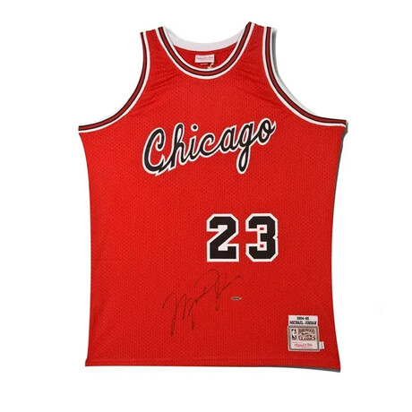 Michael Jordan Signed 1984-85 Chicago Bulls Mitchell & Ness Rookie Jersey