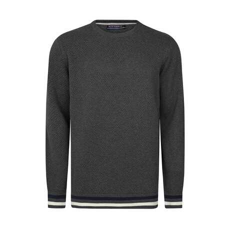 Men's Crew Neck Cotton Sweater // Antracite (S)