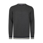 Men's Crew Neck Cotton Sweater // Antracite (2XL)