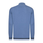 Men's Half-Zip Cotton Sweater // Indigo (S)