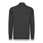 Men's Half-Zip Cotton Sweater // Antracite (2XL)