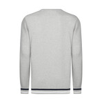 Men's Crew Neck Cotton Sweater // Gray (L)