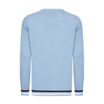 Men's Crew Neck Cotton Sweater // Blue (M)