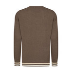 Men's Crew Neck Cotton Sweater // Brown (S)