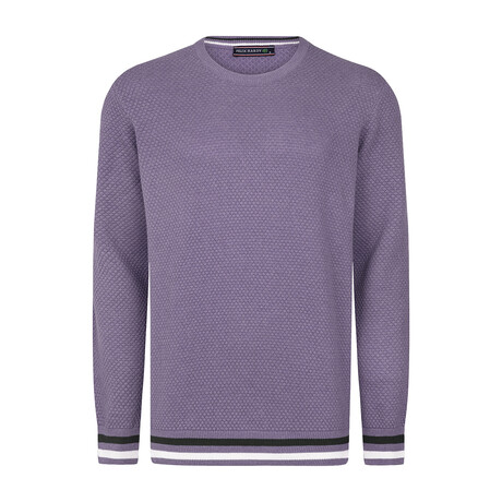 Men's Crew Neck Cotton Sweater // Lilac (S)