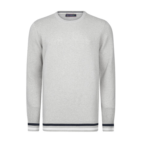 Men's Crew Neck Cotton Sweater // Gray (S)