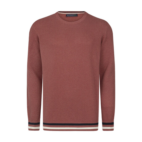 Men's Crew Neck Cotton Sweater // Rose (S)