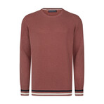 Men's Crew Neck Cotton Sweater // Rose (M)