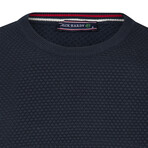 Men's Crew Neck Cotton Sweater // Navy (M)