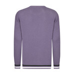 Men's Crew Neck Cotton Sweater // Lilac (S)