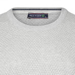 Men's Crew Neck Cotton Sweater // Gray (L)