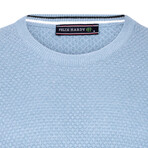 Men's Crew Neck Cotton Sweater // Blue (L)