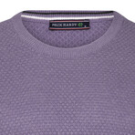 Men's Crew Neck Cotton Sweater // Lilac (L)