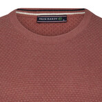 Men's Crew Neck Cotton Sweater // Rose (M)