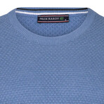 Men's Crew Neck Cotton Sweater // Indigo (M)