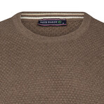 Men's Crew Neck Cotton Sweater // Brown (XL)