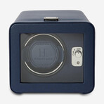 Windsor Heritage Vegan Leather Single-Watch Winder With Cover // Navy // 452517