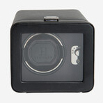 Windsor Vegan Leather Single Watch Winder With Cover // Black // 4525029