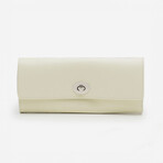 London Leather Jewelry Roll // Cream // 315353