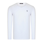 V-Neck Sweatshirt // White (S)