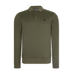 Polo Sweatshirt // Dark Khaki (S)