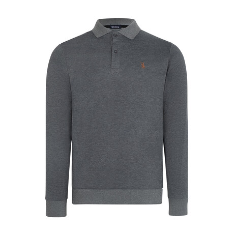 Polo Sweatshirt // Dark Anthracite (S)